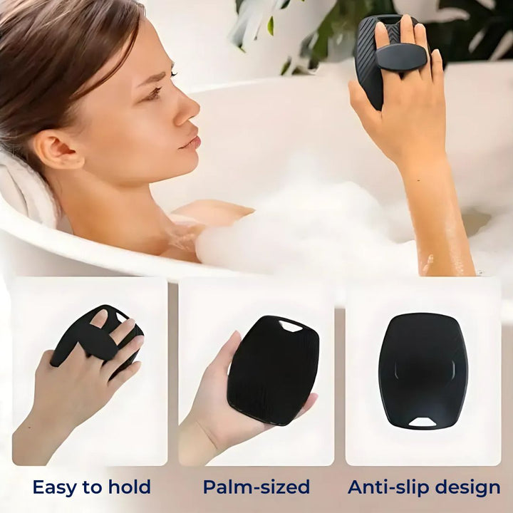 PureGlide | Silicone Bath Mitt – Antimicrobial Exfoliation – Hygienic Quick-Drying Design – Use in Shower for Sensitive Skin Stornfield