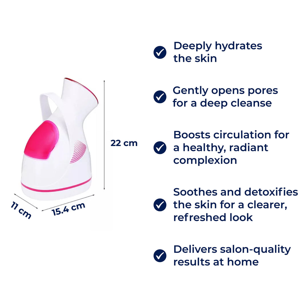 PureGlow | Professional Facial Steamer - Deeply hydrates, opens pores, stimulates circulation, and soothes skin - Facial Humidifier and Detox Tool Stornfield