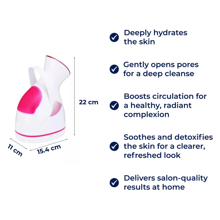 PureGlow | Professional Facial Steamer - Deeply hydrates, opens pores, stimulates circulation, and soothes skin - Facial Humidifier and Detox Tool Stornfield