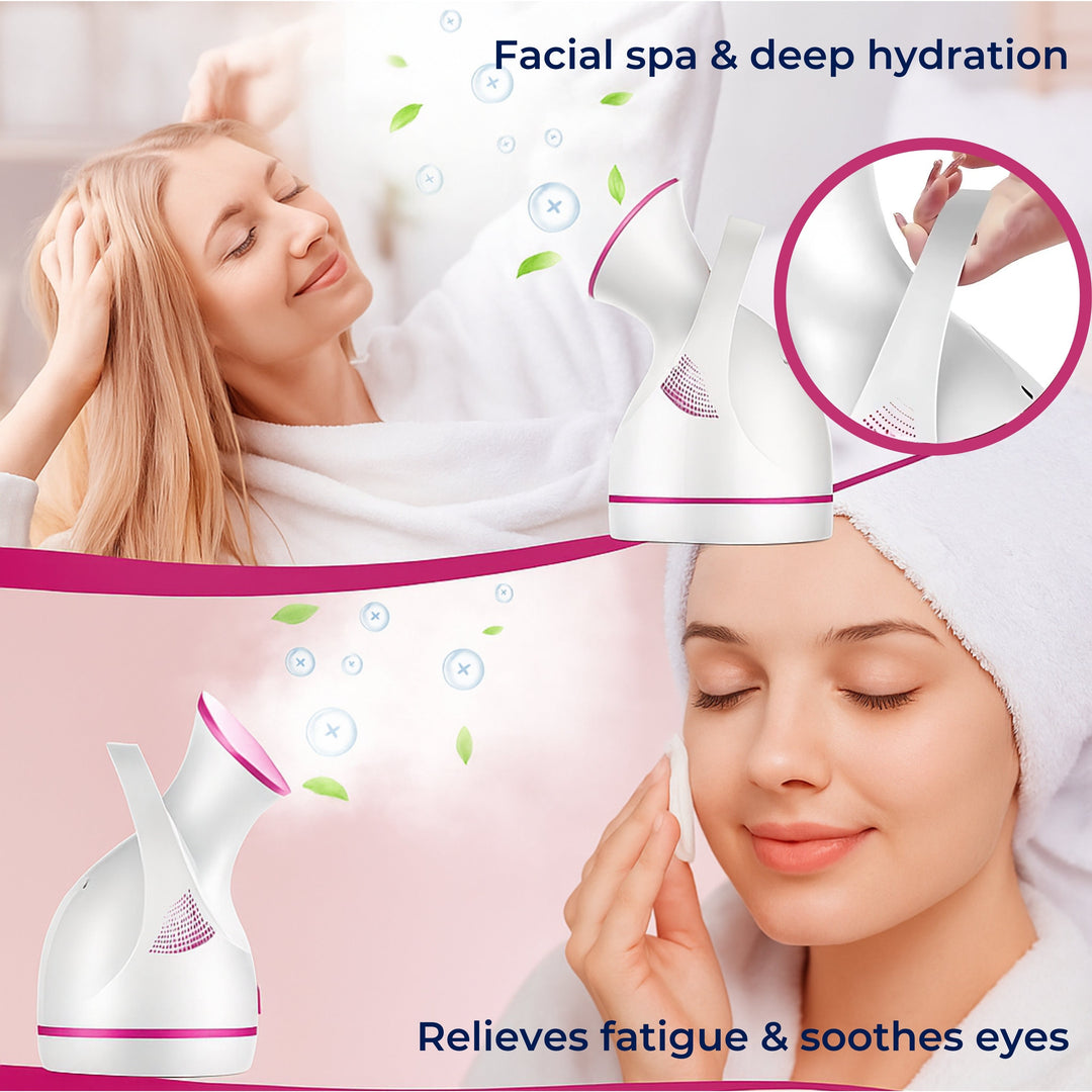 PureGlow | Professional Facial Steamer - Deeply hydrates, opens pores, stimulates circulation, and soothes skin - Facial Humidifier and Detox Tool Stornfield