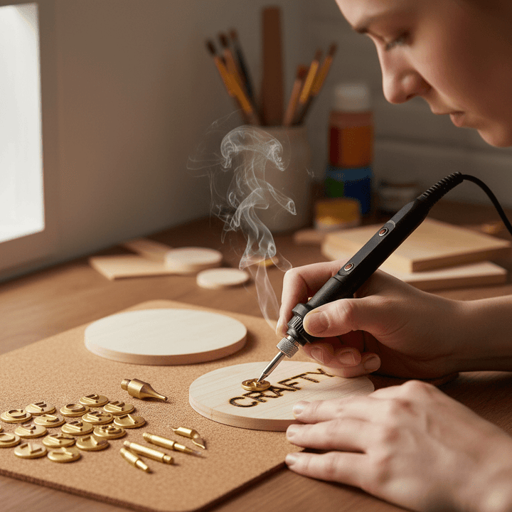 Stornfield | piece Woodburning & Engraving Tool | Adjustable Temperature | DIY Craft Set | Wood, Leather & Metal
