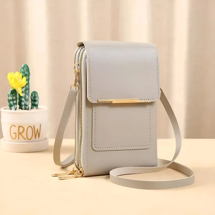 Soft Leather Shoulder Bag with Anti-Theft Protection - SafeTouch | Stornfield