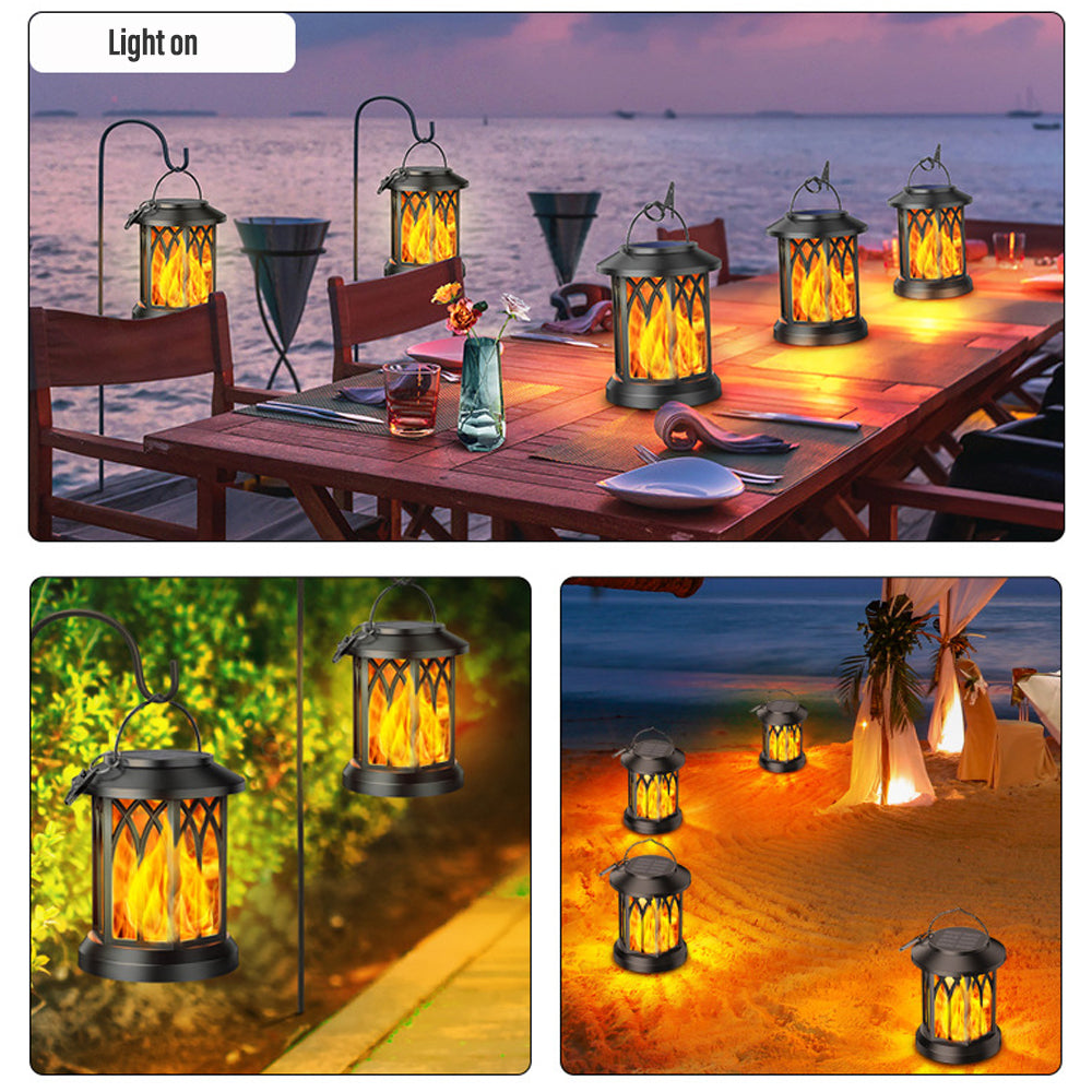 Stornfield | FlameGlow™ - Hanging Solar Flame Lantern (2 Pack)