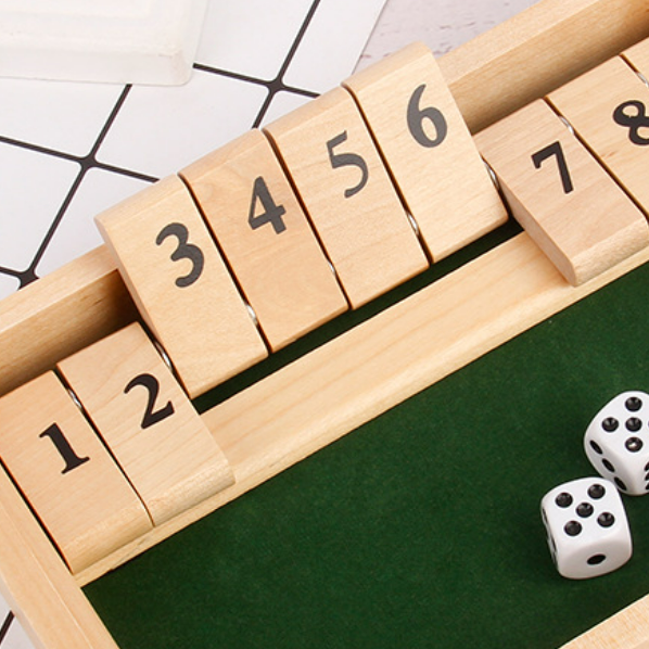 Shut The Box Game - Fun Table Math Game for Adults and Kids | Stornfield
