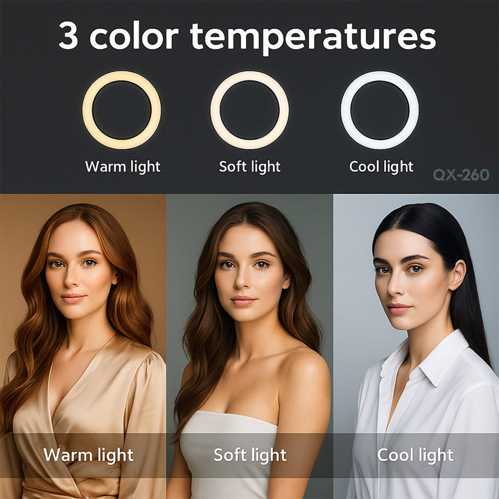 Ring light - 3 Light modes - QX-260 | Stornfield