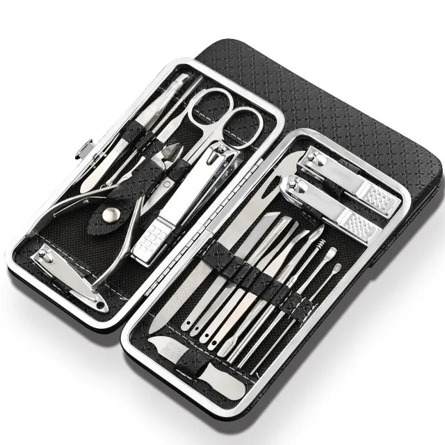 Stornfield | LuxeTools 19-Piece Professional Stainless Steel Manicure & Pedicure Set