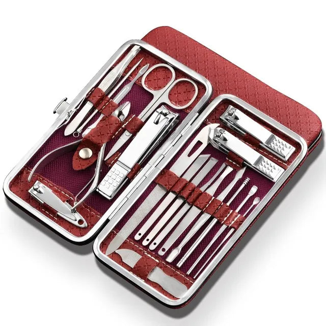 Stornfield | LuxeTools 19-Piece Professional Stainless Steel Manicure & Pedicure Set