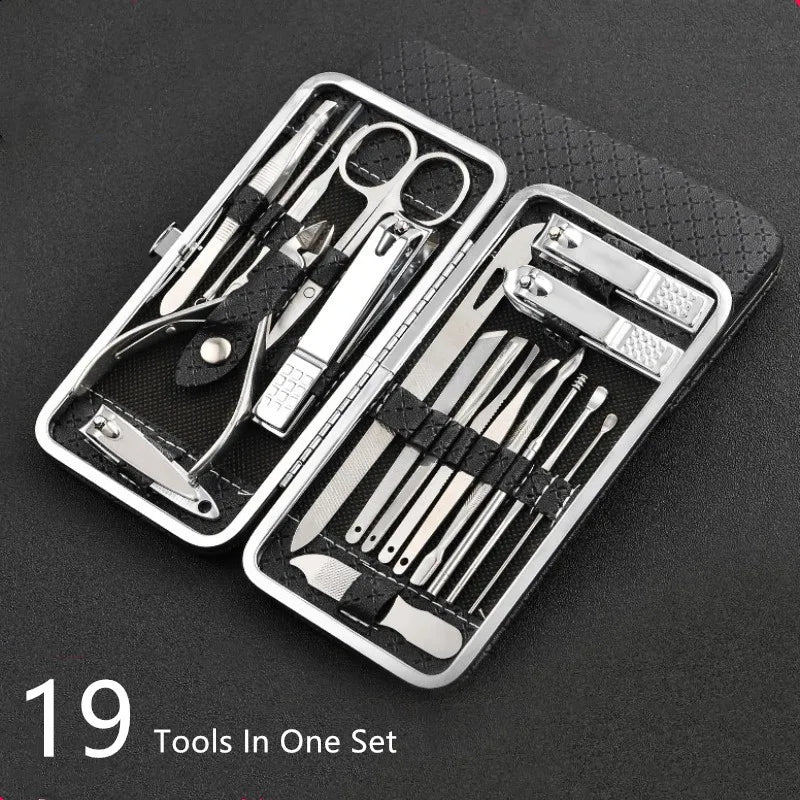 Stornfield | LuxeTools 19-Piece Professional Stainless Steel Manicure & Pedicure Set