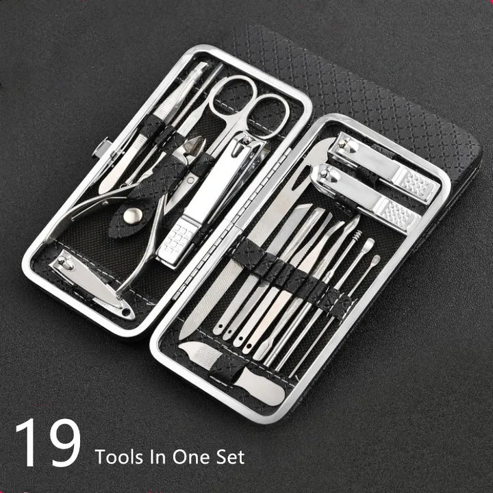 Stornfield | LuxeTools 19-Piece Professional Stainless Steel Manicure & Pedicure Set