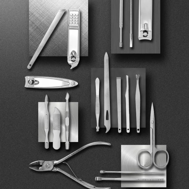 Stornfield | LuxeTools 19-Piece Professional Stainless Steel Manicure & Pedicure Set