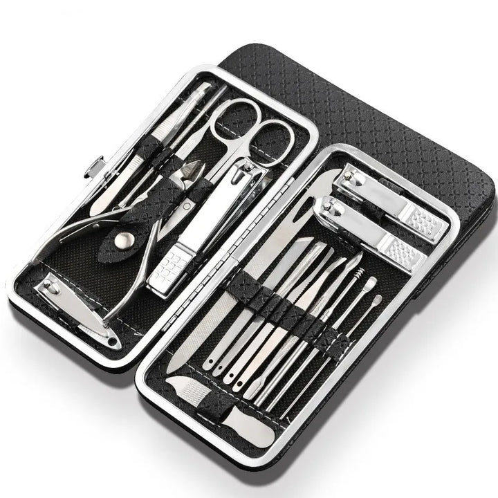 Stornfield | LuxeTools 19-Piece Professional Stainless Steel Manicure & Pedicure Set