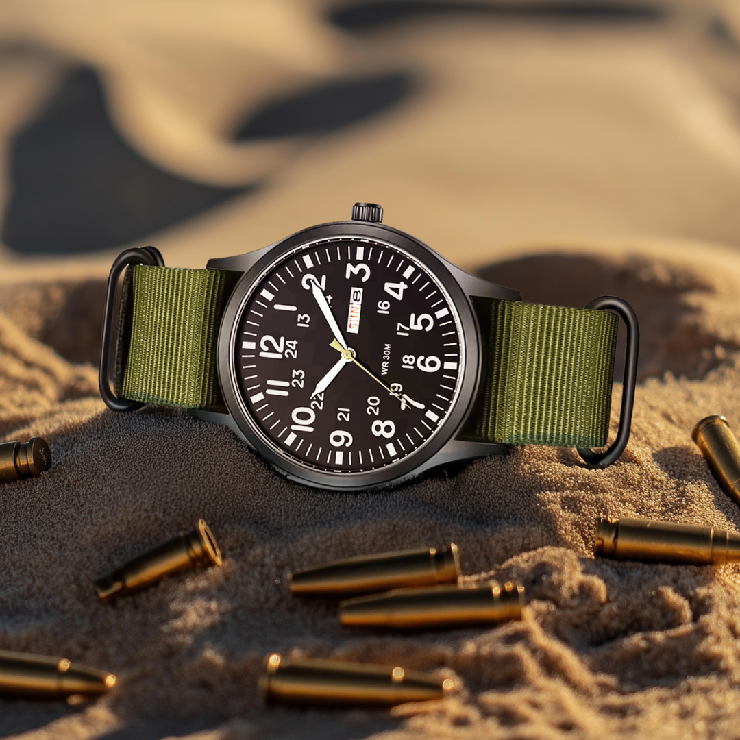 Stornfield | Men’s Rugged Outdoor Watch – Waterproof Military-Style Stainless Steel Timepiece