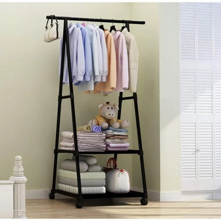 Metal Coat Jacket Hat Hanger Multifunction Stand Organizer Black Stornfield