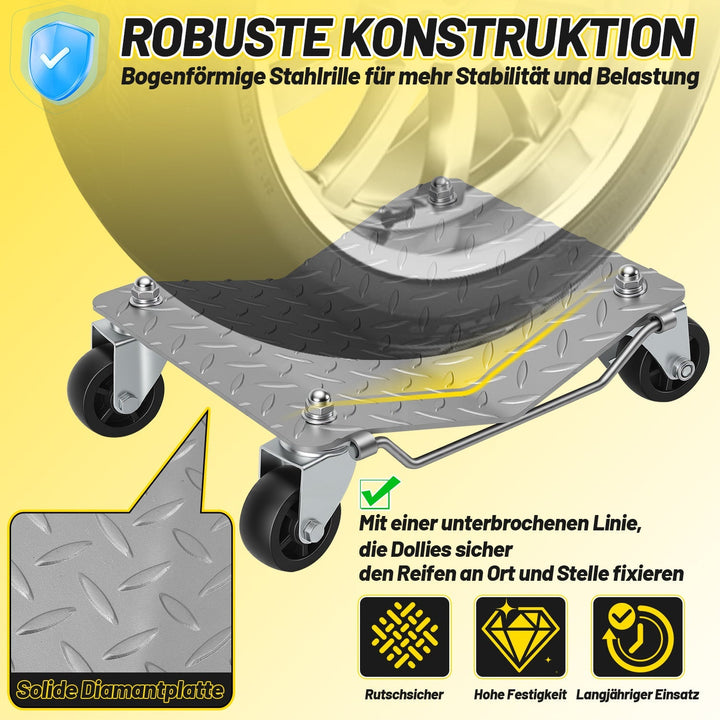 Maneuvering aid car maneuvering roller car 2/4 pieces | Stornfield
