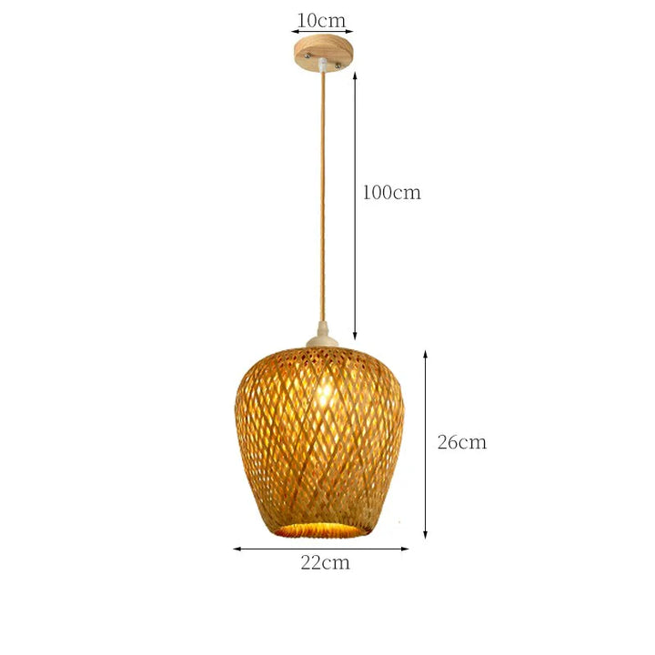Suspension en rotin