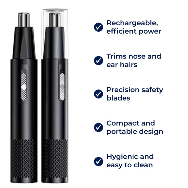 Rechargeable Nose Hair Trimmer - Cordless and Portable - Safe Blades - Trims Nose and Ear Hair - Easy to Clean - For Men and Women Stornfield