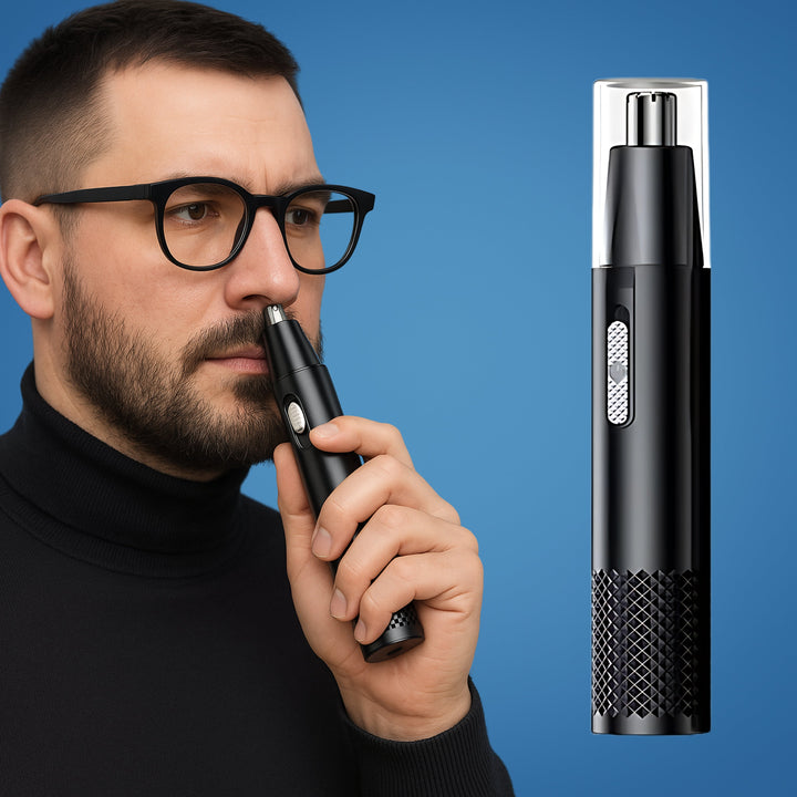 Rechargeable Nose Hair Trimmer - Cordless and Portable - Safe Blades - Trims Nose and Ear Hair - Easy to Clean - For Men and Women Stornfield