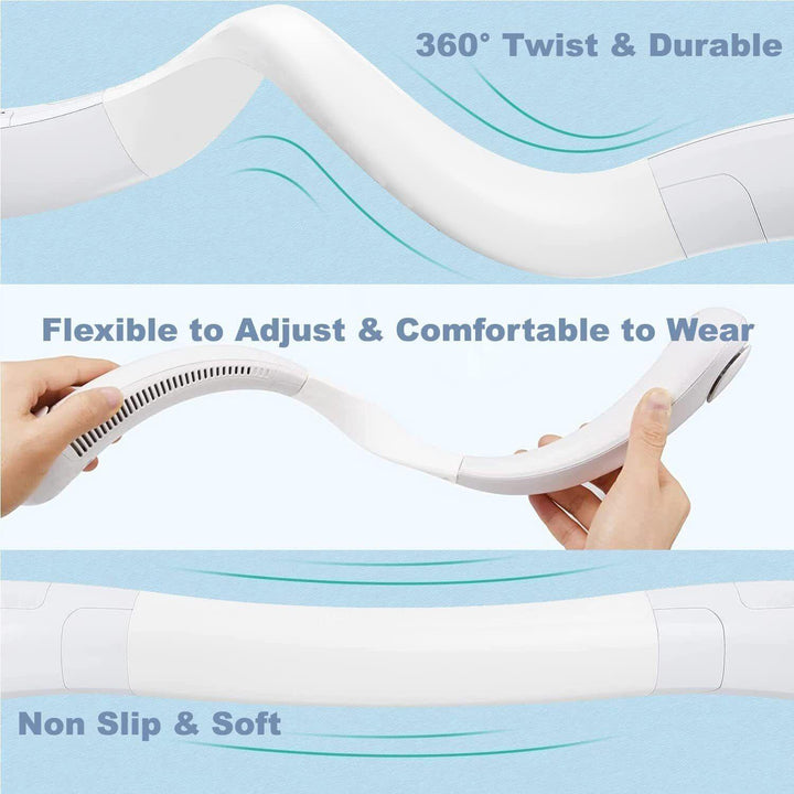 Best Neck Fan UK - Portable Neck Fan Mini USB Rechargeable Lazy Neckband Bladeless Cooler | Stornfield