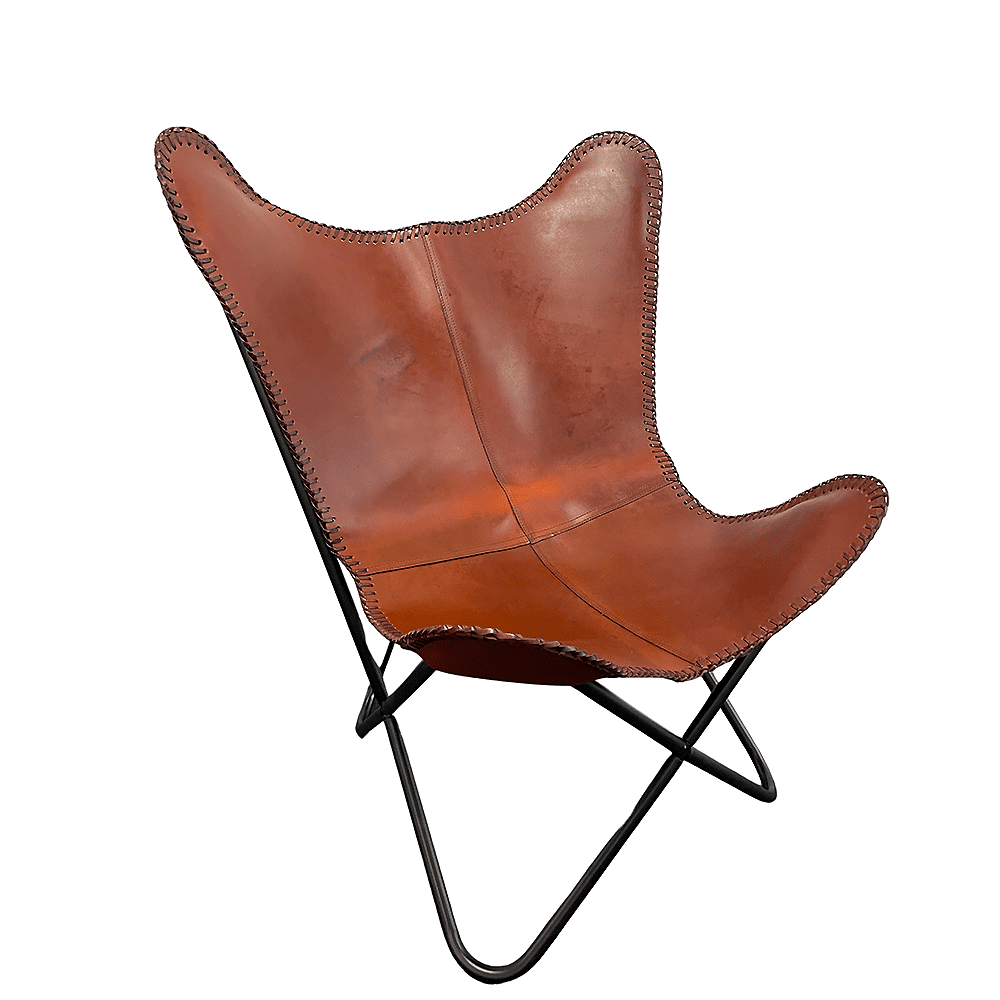 Bat chair made of real leather (available in different colors) | Stornfield