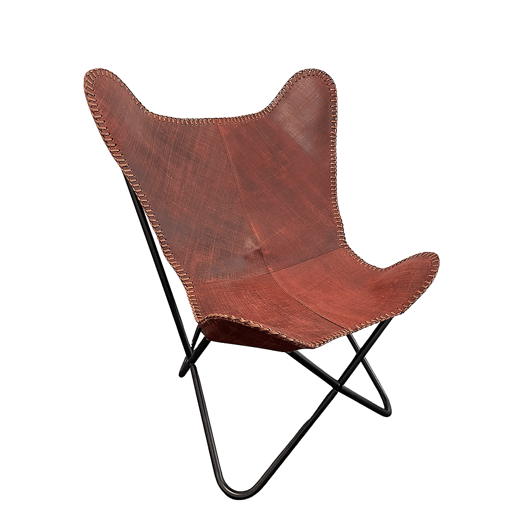 Bat chair made of real leather (available in different colors) | Stornfield