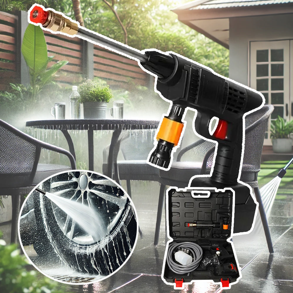 Portable high-pressure cleaner 26 bar/377 PSI – with battery 260W including charger and case | Stornfield