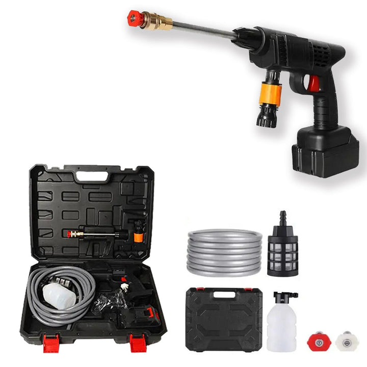 Portable high-pressure cleaner 26 bar/377 PSI – with battery 260W including charger and case | Stornfield
