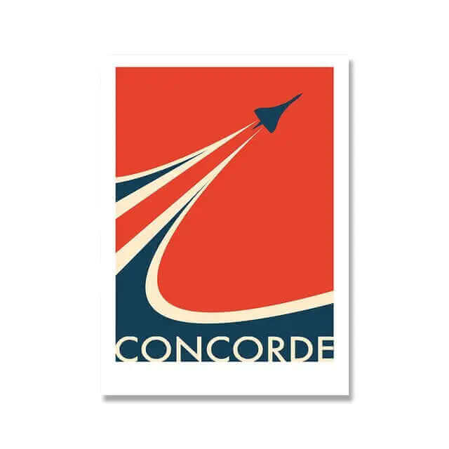 Stornfield | Retro Concorde Plane Print on Canvas