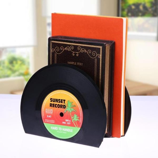 Retro Vinyl Record Bookends | Stornfield