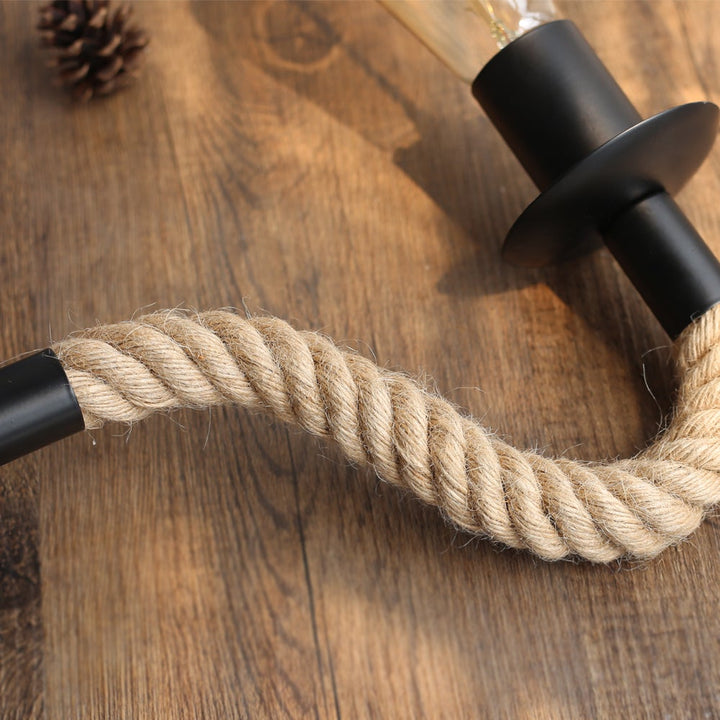 Stornfield | Retro Industrial Hemp Rope Wall Lamp