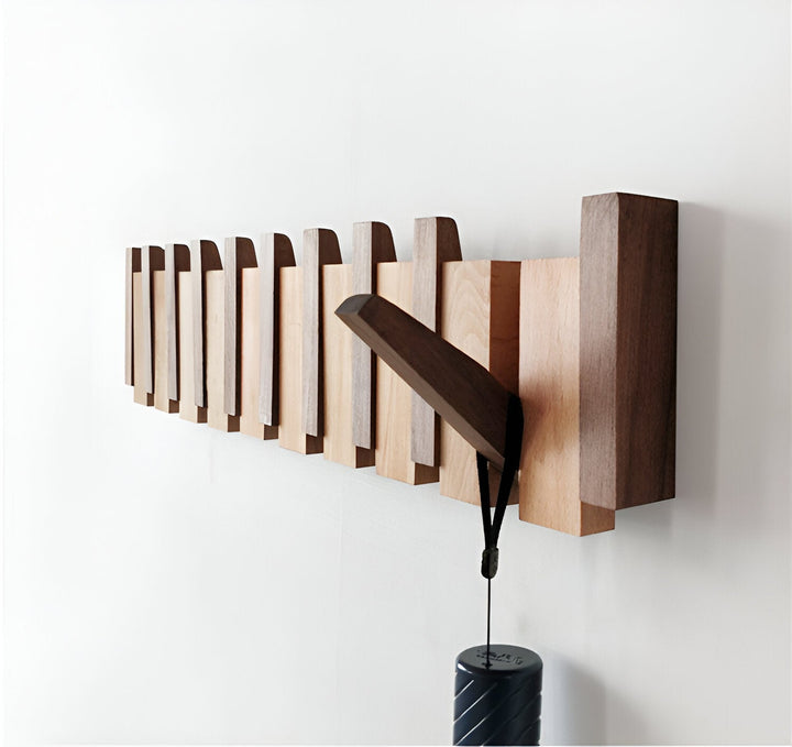 Stornfield | RetroHooks - Wooden Piano Wall Shelf with Magnetic Hooks