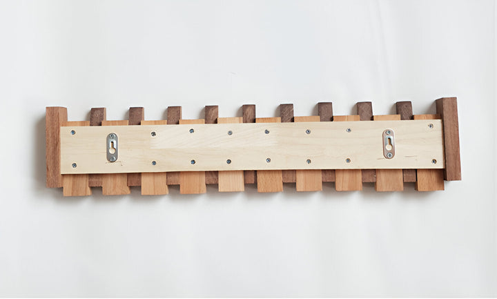 Stornfield | RetroHooks - Wooden Piano Wall Shelf with Magnetic Hooks