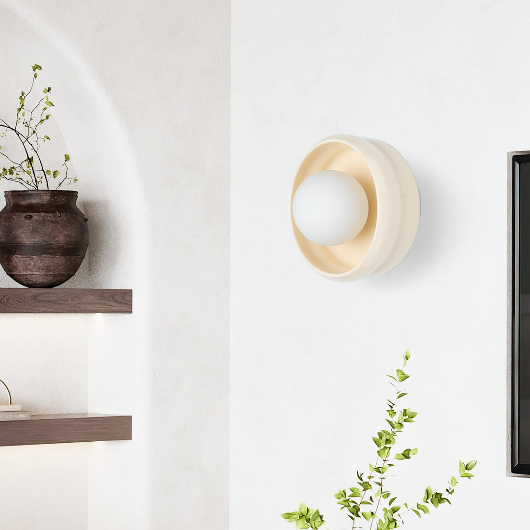 Round Ceramic Wall Lamp - Circo | Stornfield