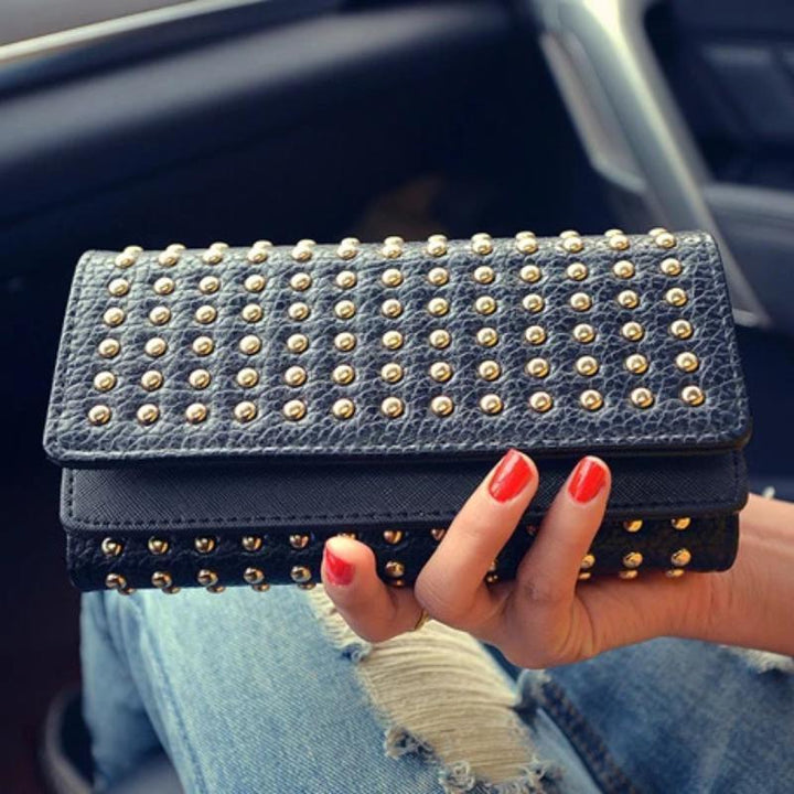 Women's Vintage PU Leather Long Clutch Bag | Stornfield