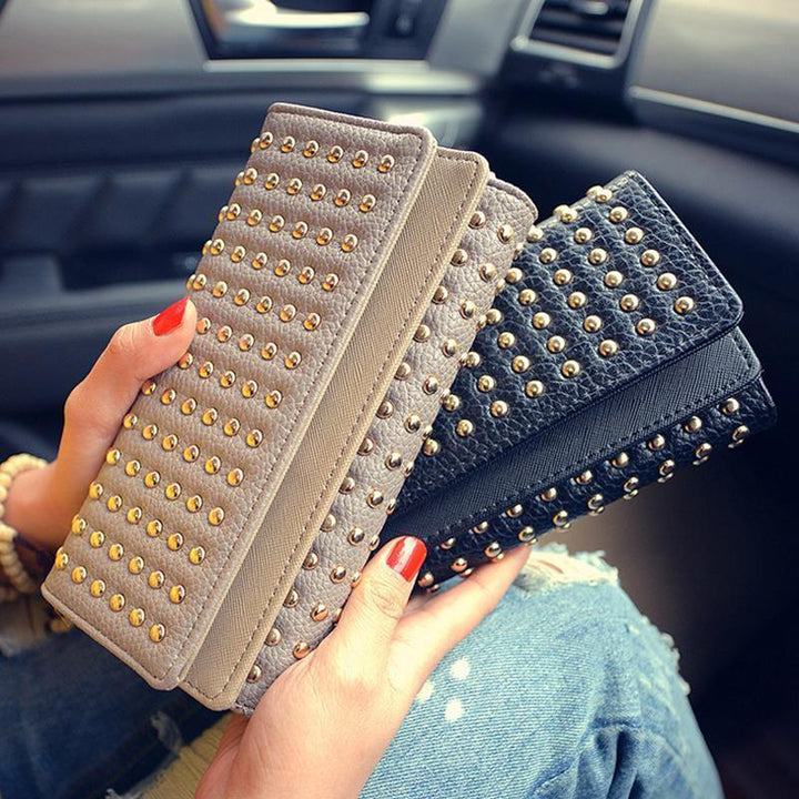 Women's Vintage PU Leather Long Clutch Bag | Stornfield