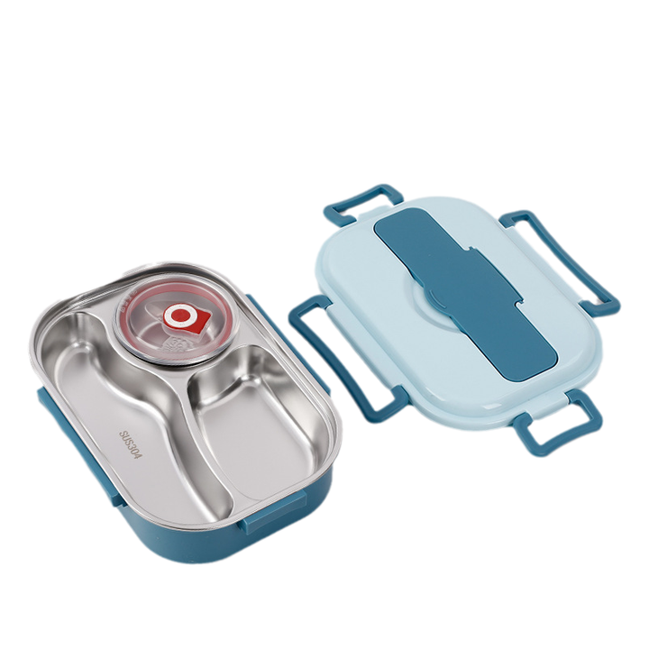 Stainless steel thermobox - Stainless steel interior - 3 or 4 compartments with soup bowl - Wall clock | Stornfield