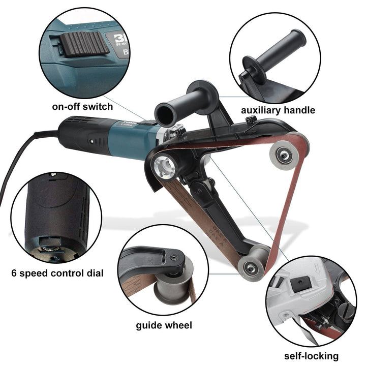 Pipe belt sander 1300W with 3 grit sizes | Stornfield