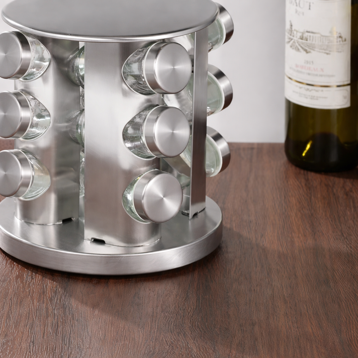 Rotating spice rack with 12 jars | Stornfield