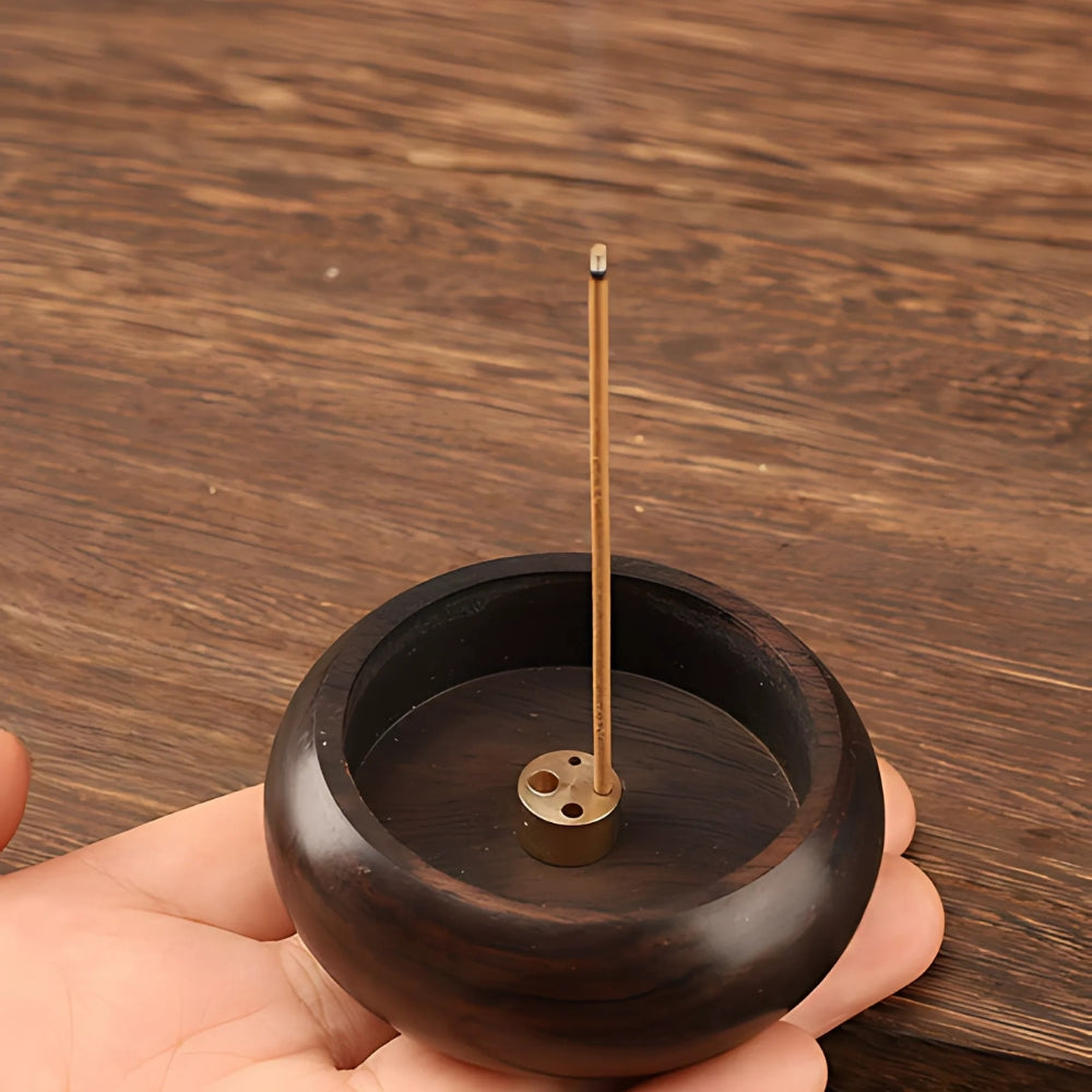 Round Solid Wood Incense Disc | Stornfield