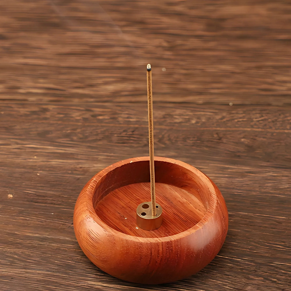 Round Solid Wood Incense Disc | Stornfield