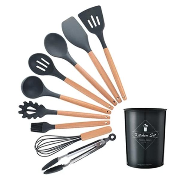 Rustic Kitchen Utensils with Wooden Handles | Stornfield