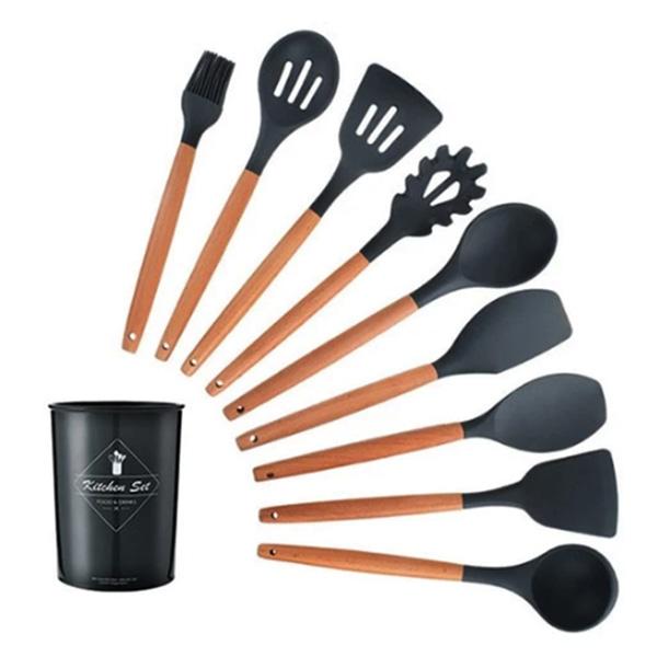 Rustic Kitchen Utensils with Wooden Handles | Stornfield