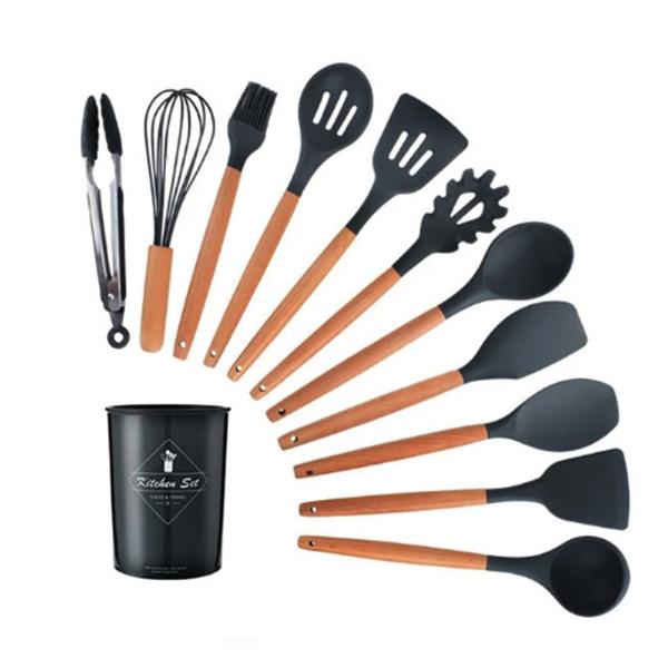 Rustic Kitchen Utensils with Wooden Handles | Stornfield