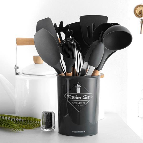 Rustic Kitchen Utensils with Wooden Handles | Stornfield