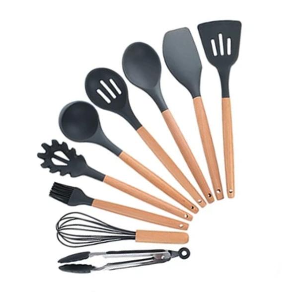 Rustic Kitchen Utensils with Wooden Handles | Stornfield