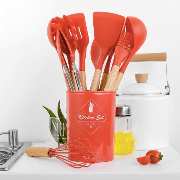 Rustic Kitchen Utensils with Wooden Handles | Stornfield