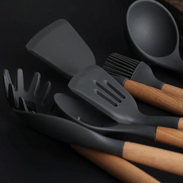 Rustic Kitchen Utensils with Wooden Handles | Stornfield