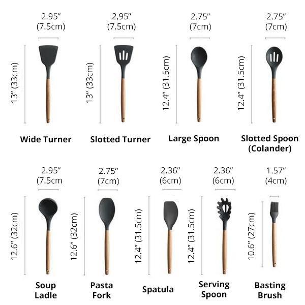 Rustic Kitchen Utensils with Wooden Handles | Stornfield