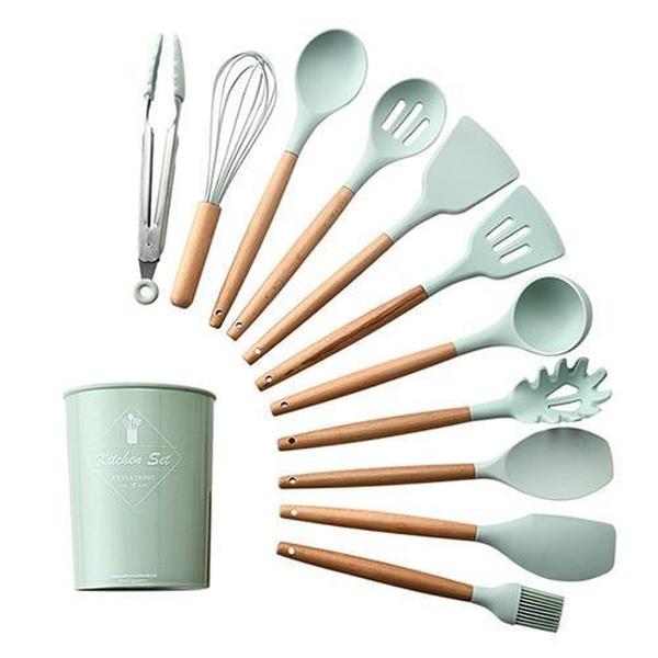Rustic Kitchen Utensils with Wooden Handles | Stornfield