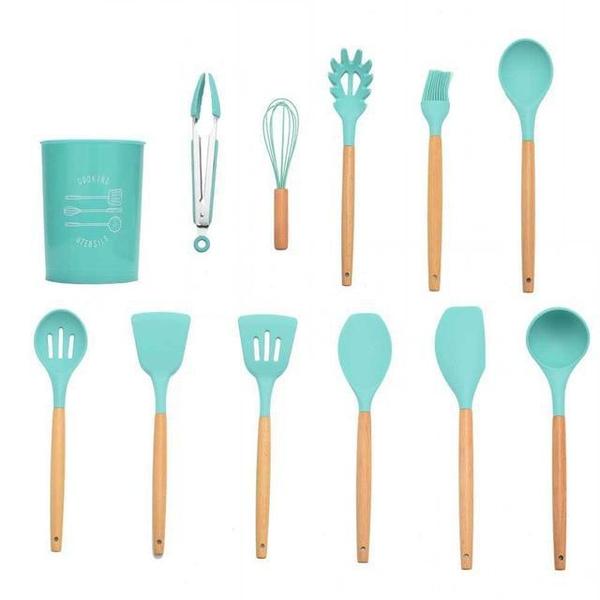Rustic Kitchen Utensils with Wooden Handles | Stornfield
