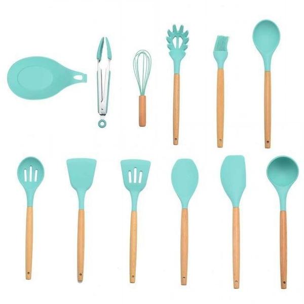 Rustic Kitchen Utensils with Wooden Handles | Stornfield